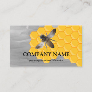 Vintage Honeycomb Bee BeeKeeper Honey Apairist Bus Business Card