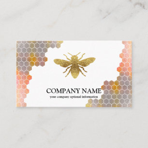 Vintage Honeycomb Bee BeeKeeper Honey Apairist Bus Business Card