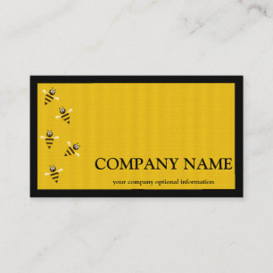 Vintage Honeycomb Bee BeeKeeper Honey Apairist Business Card