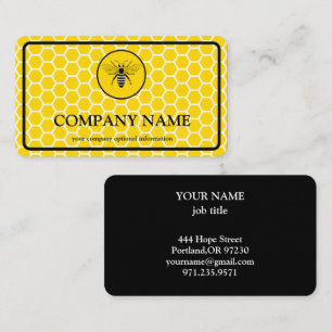 Vintage Honeycomb Bee BeeKeeper Honey Apairist Business Card