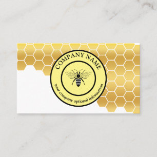 Vintage Honeycomb Bee BeeKeeper Honey Apairist Business Card