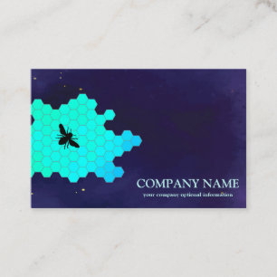 Vintage Honeycomb Bee BeeKeeper Honey Apairist Business Card