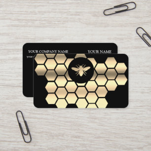 Vintage Honeycomb Bee BeeKeeper Honey Apairist Business Card