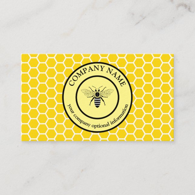 Vintage Honeycomb Bee BeeKeeper Honey Apairist Business Card (Front)