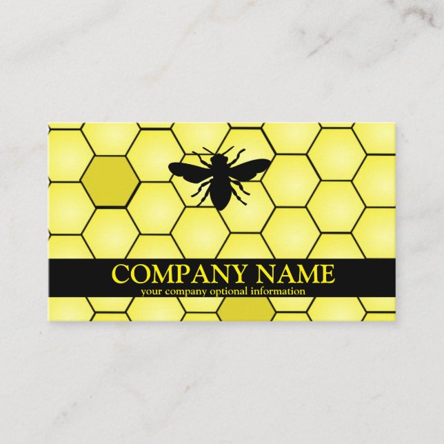 Vintage Honeycomb Bee BeeKeeper Honey Apairist Business Card (Front)