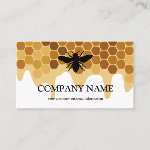 Vintage Honeycomb Bee BeeKeeper Honey Apairist Business Card