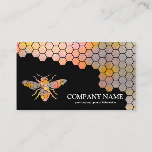 Vintage Honeycomb Bee BeeKeeper Honey Apairist Business Card