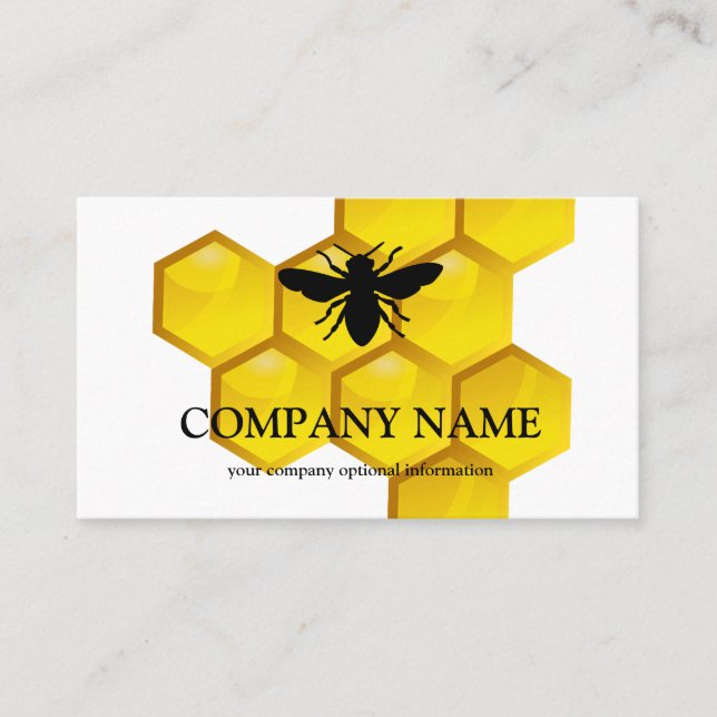 Vintage Honeycomb Bee BeeKeeper Honey Apairist Business Card (Front)
