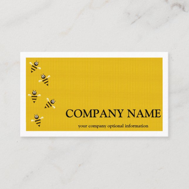 Vintage Honeycomb Bee BeeKeeper Honey Apairist Business Card (Front)