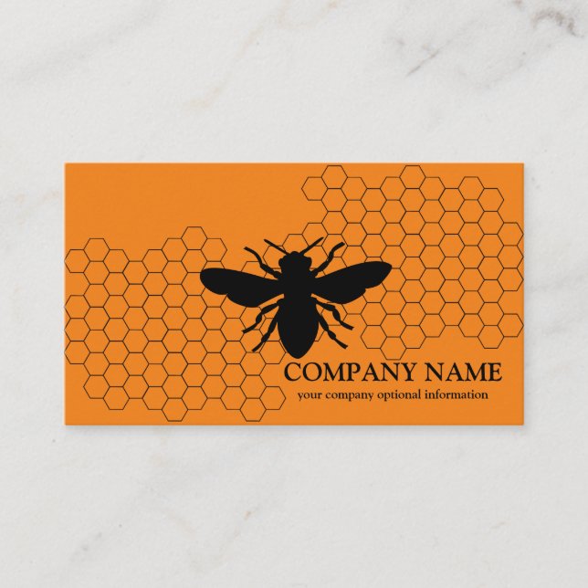 Vintage Honeycomb Bee BeeKeeper Honey Apairist Business Card (Front)