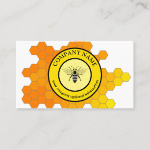 Vintage Honeycomb Bee BeeKeeper Honey Apairist Business Card