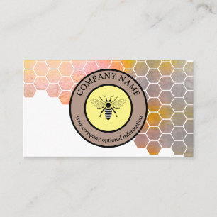 Vintage Honeycomb Bee BeeKeeper Honey Apairist Business Card