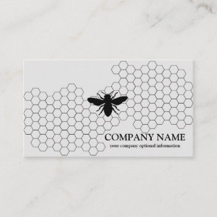 Vintage Honeycomb Bee BeeKeeper Honey Apairist Business Card