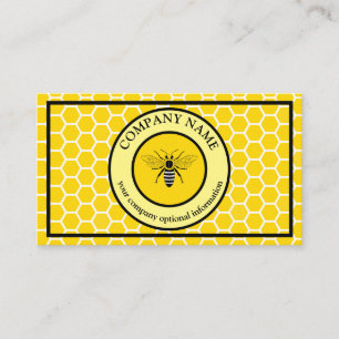 Vintage Honeycomb Bee BeeKeeper Honey Apairist Business Card
