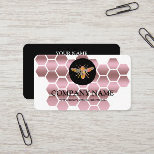 Vintage Honeycomb Bee BeeKeeper Honey Apairist Business Card