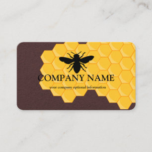Vintage Honeycomb Bee BeeKeeper Honey Apairist Business Card