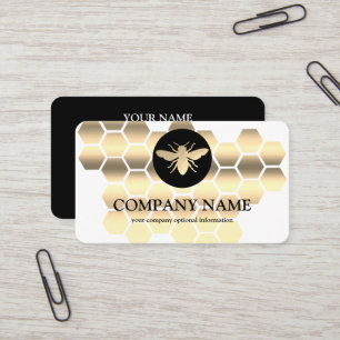Vintage Honeycomb Bee BeeKeeper Honey Apairist Business Card