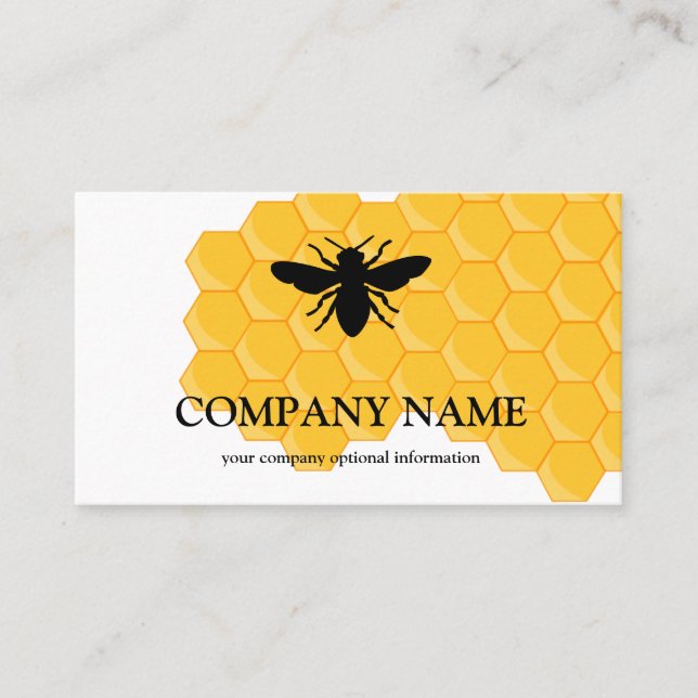 Vintage Honeycomb Bee BeeKeeper Honey Apairist Business Card (Front)