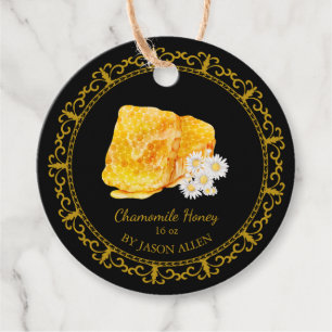 Vintage Honeycomb Chamomile Infused Honey Hang Tag