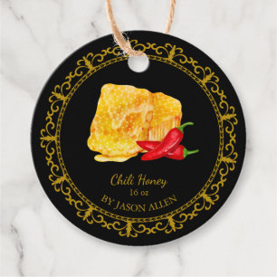 Vintage Honeycomb Chilli Infused Honey Hang Tag
