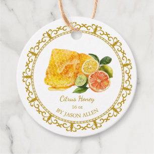 Vintage Honeycomb Citrus Infused Honey Hang Tag