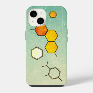 Vintage Honeycomb Molecule iPhone 14 Case