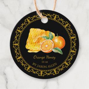 Vintage Honeycomb Orange Infused Honey Hang Tag
