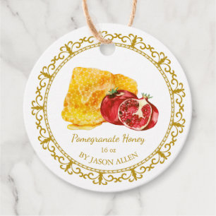 Vintage Honeycomb Pomegranate Honey Hang Tag