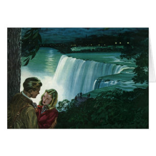 Vintage Honeymoon Love, Newlyweds at Niagara Falls