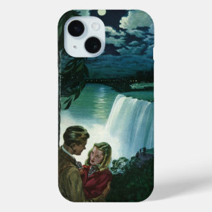 Vintage Honeymoon Love, Newlyweds at Niagara Falls iPhone 15 Case