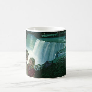 Vintage Honeymoon Love, Newlyweds at Niagara Falls Coffee Mug