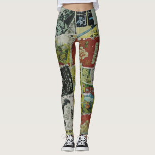 Vintage Hong Kong advertisement wall. Leggings