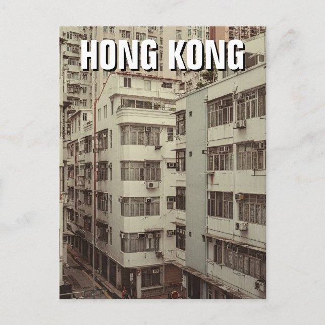 Vintage Hong Kong Apartment Buildings Postcard (Front)