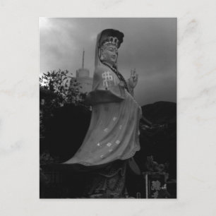Vintage Hong Kong Repulse Bay Kwun Yam Statue Postcard