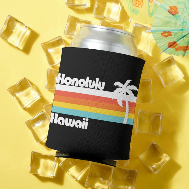 Vintage Honolulu Hawaii Can Cooler (In Situ Summer)