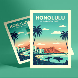 Vintage Honolulu Hawaii  Postcard