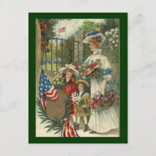 Vintage Honouring Decoration Day Postcard