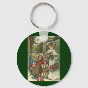 Vintage Honouring Memorial Day Key Ring
