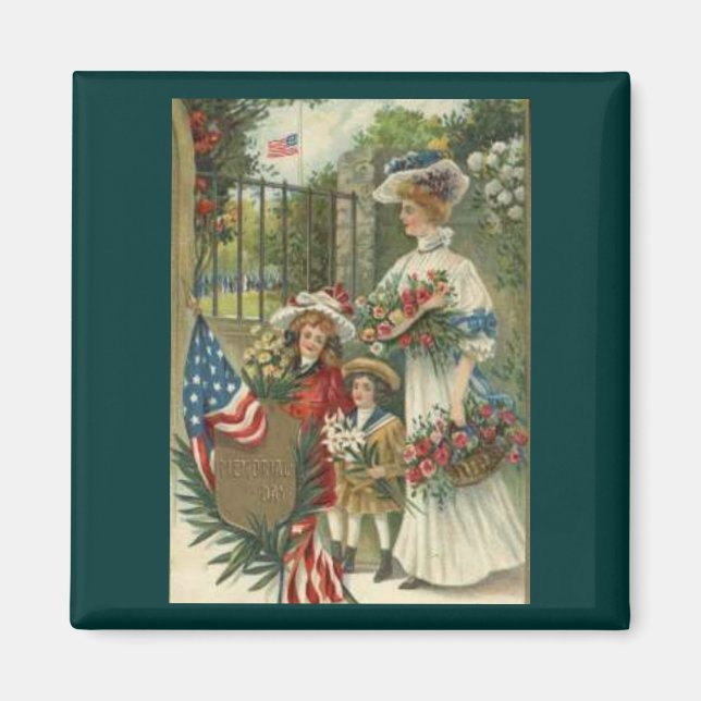 Vintage Honouring Memorial Day Magnet (Front)
