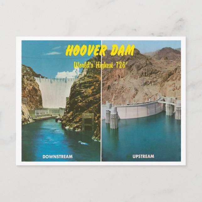 Vintage Hoover Dam Postcard (Front)