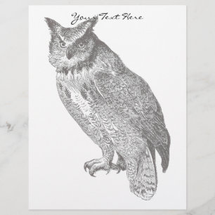 Vintage Horned Owl