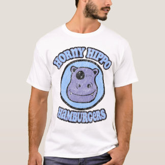 Vintage Horny Hippo Hamburgers T-Shirt