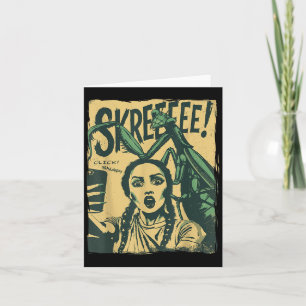 Vintage Horror Comic Monster Selfie Retro Hallowee Card