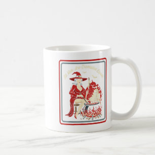 Vintage Horror Dark Humour, Witch, All Men Are Cre Coffee Mug