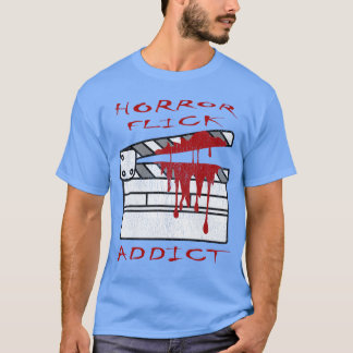 Vintage Horror Flick Addict Fan Halloween Scary Ho T-Shirt