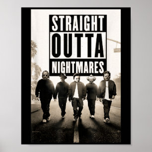 Vintage Horror Halloween Scary Straight Outta S Poster