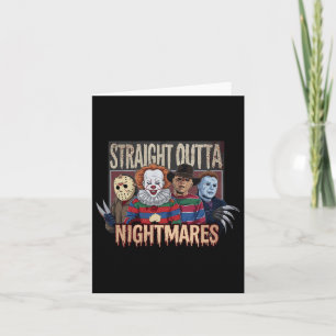 Vintage Horror Halloween Scary Straight Outta Scar Card