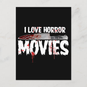 vintage horror movie art postcard