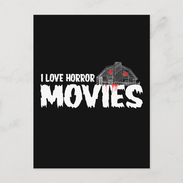 vintage horror movie art postcard (Front)