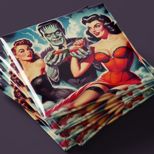 Vintage Horror Pin-ups Magnet